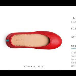 Tieks true love red nib nwt